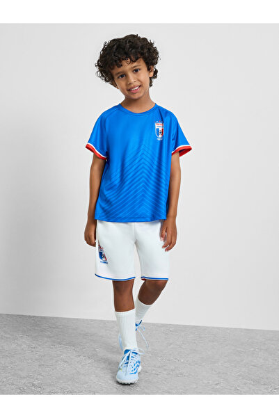 Styli Kids Football Inspired France Print Jersey T-Shirt and Shorts Set