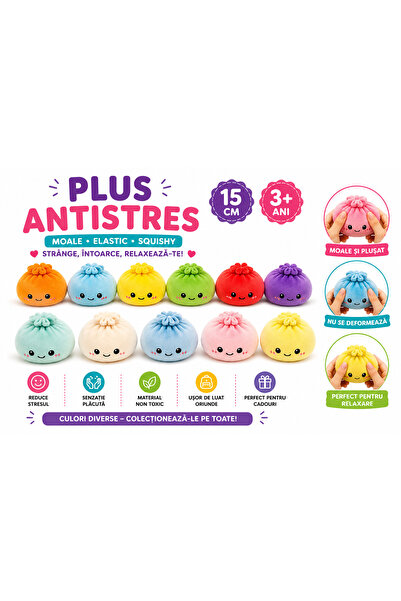 SHOP LIKE A PRO Plus Dumpling Kawaii, Jucarie de Plus Moale si Pufoasa, Plush...