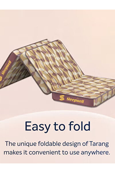 Sleepwell Tarang Tri-Fold Mattress | Cooling Gel Memory Foam | Single Size 19...