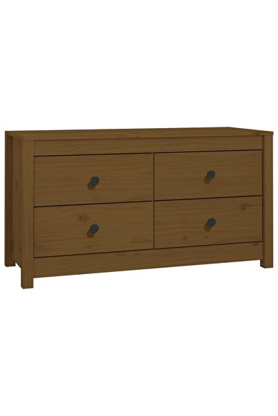 vidaxl Dulap lateral, maro miere, 100x40x54 cm, lemn masiv de pin