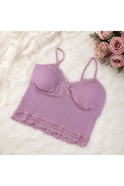 N&S FİTİLİ DANTELLİ KAŞ KORSE CROP