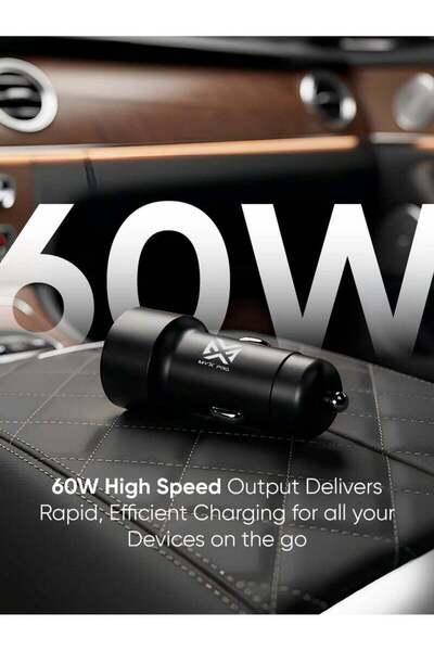 MYX PRO DriveVolt Dual Port Car Charger 60W | Quick Charging Technology | Overheat Protection