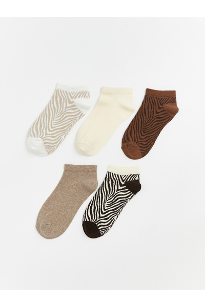 LC Waikiki Women's Patterned Ankle Socks - Set of 5