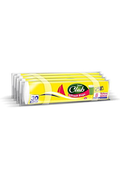 Sanita Club Trash Bags 8 Gallon x 4 Rolls