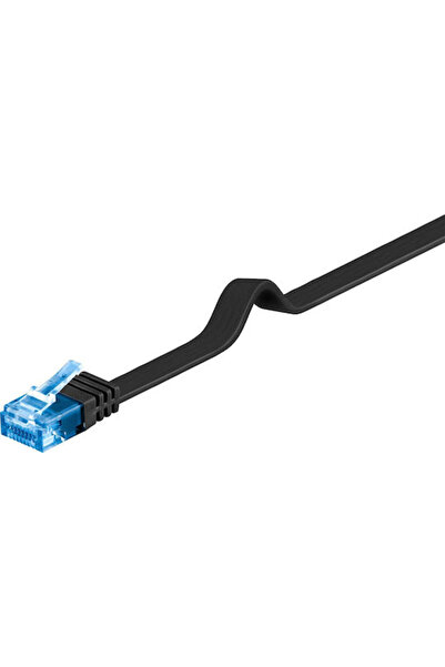 goobay Επίπεδο καλώδιο Ethernet U/UTP Κατηγορίας 6a, 3μ, Μαύρο, Κωδικός: 96334