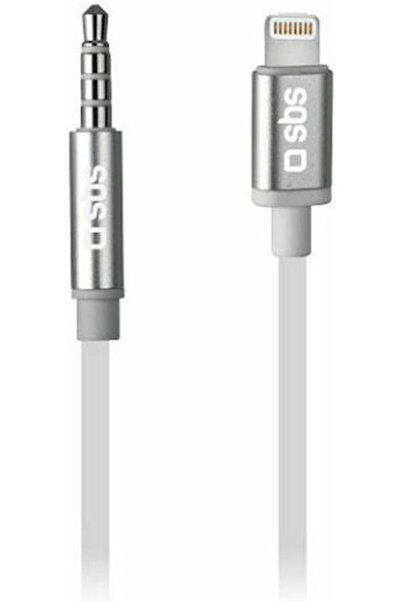 SBS CA11462454 Μετατροπέας Lightning αρσενικό σε 3.5mm αρσενικό Λευκό 1 τεμάχιο