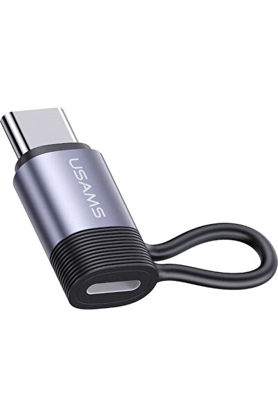 Usams Us-sj677 Μετατροπέας USB-C αρσενικό σε USB-C θηλυκό Γκρι 1 τεμάχιο
