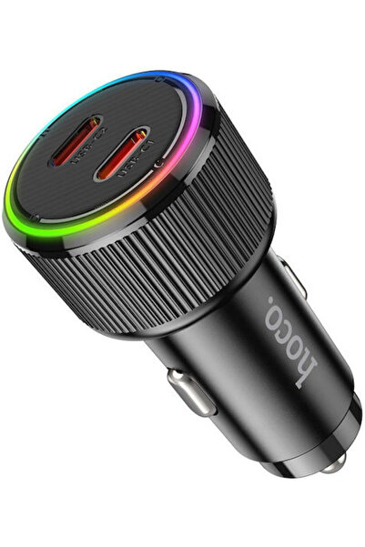 hoco. Hoco Φορτιστής Αυτοκινήτου QC PD 50W 3A Γρήγορης Φόρτισης με Θύρες: 2xT...