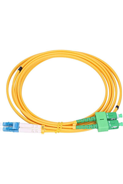 Extralink Cablu de fibră optică SC/APC-LC/UPC 1m Galben Cod: EX.2787