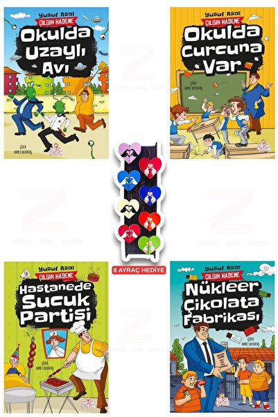 Nesil Çocuk Yayınları Crazy Hademe-Alien Hunt in School-Curcuna in School-Nuc...