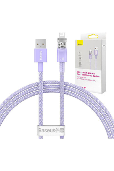 Baseus Explorer Πλεγμένο Καλώδιο USB-A σε Lightning Μωβ 1μ (CATS010005)
