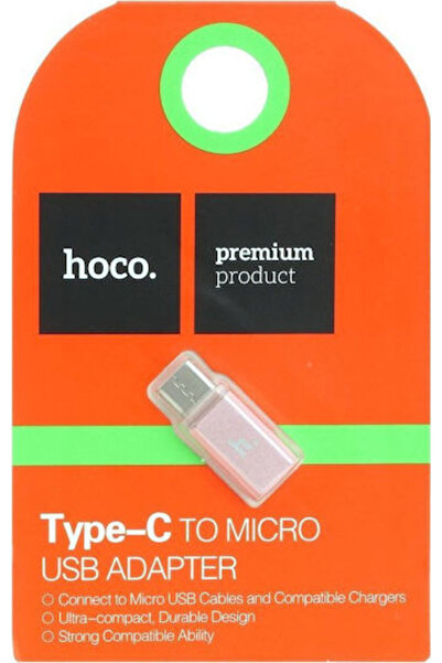 hoco. Hoco Μετατροπέας USB-C αρσενικό σε micro USB θηλυκό Ροζ Χρυσό 1 τεμάχιο...