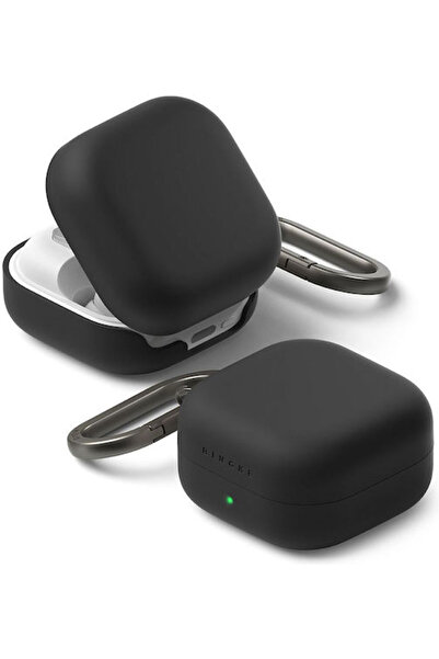 Ringke Θήκη σιλικόνης με γάντζο σε μαύρο για Galaxy Buds4 / 4 Pro