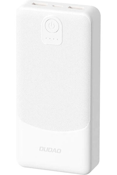 DUDAO K10Pro Power Bank 20000mAh 10W με 2 θύρες USB-A Λευκό