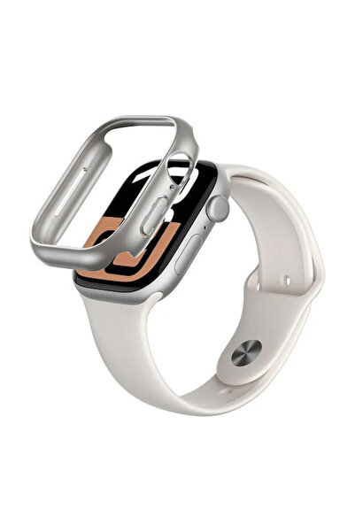 Amazingthing Ελάχιστη πλαστική θήκη σε ασημί χρώμα για Apple Watch 46mm
