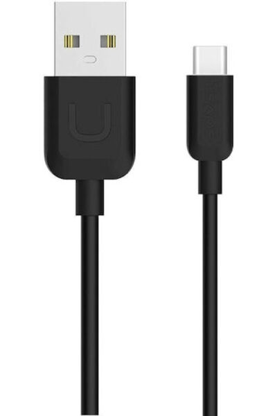 Usams US-SJ099 Καλώδιο USB 2.0 USB-C αρσενικό - USB-A Μαύρο 1μ