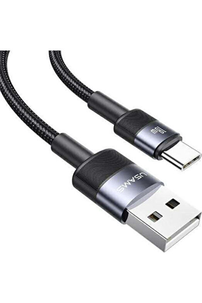 Usams Καλώδιο USB 2.0 USB-C αρσενικό - USB-A Γκρι 1.2μ (SJ718ZJ01)