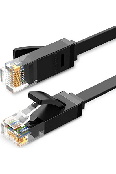 Ugreen Επίπεδο Καλώδιο Ethernet U/UTP Κατηγορίας 6 (Gigabit) 10μ Μαύρο Κωδικό...