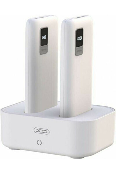 OEM XO PR151 με Οθόνη και Βάση Φόρτισης x2 Power Bank 10000mAh με 4 Θύρες USB...