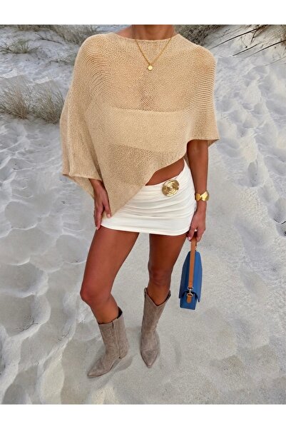moda mh Bohemian Salas Cut Thin Knitwear Summer Top
