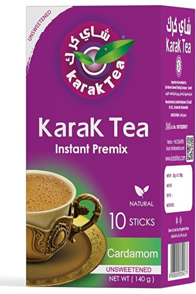KARAK TEA مسحوق الشاي الإماراتي الفاخر الأصلي سريع التحضير، بالهيل، 10 أكياس ...