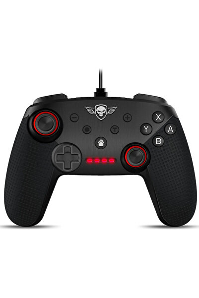 Spirit of Gamer Επαγγελματικό Ενσύρματο Χειριστήριο Παιχνιδιών για Switch, Μαύρο