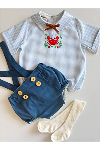 il mio bambino Handmade 100% Cotton Embroidered Sea Concept Party Baby Shirt ...