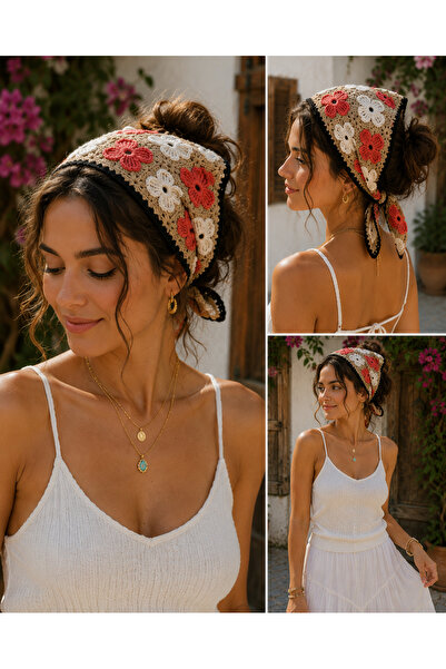 GNY TASARIM Knitted Motif Bandana