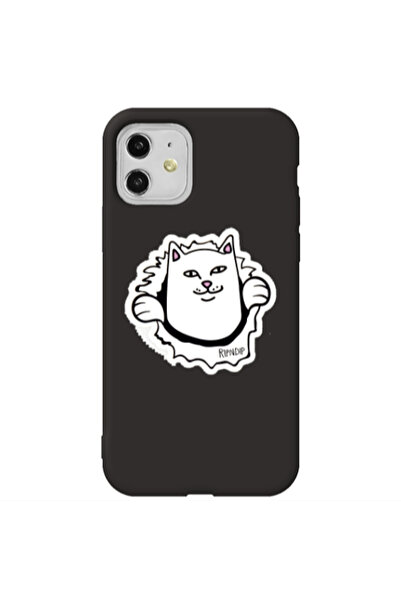 Other Apple iPhone 11 White cat Black Colored Silicone TPU Θήκη