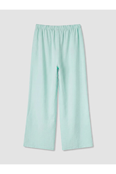 LC Waikiki Turquoise Wide Leg Girls' Pants