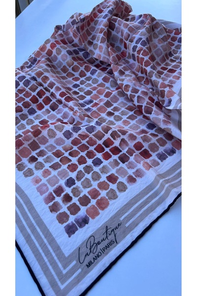 LA BOUTIQUE Bamboo Silk Cotton Summer Fall Cool Scarf