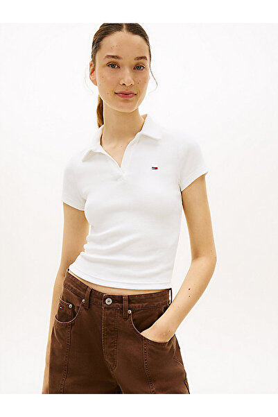 Tommy Hilfiger Women's Tjw Slim Rib Polo T-Shirt