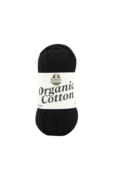 Etrofil Organic Cotton Knitting Yarn Black 100% Organic Cotton 50g 125m (79215)