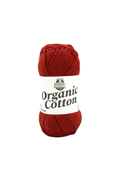 Etrofil Organic Cotton Knitting Yarn Claret Red 100% Organic Cotton 50g 125m ...