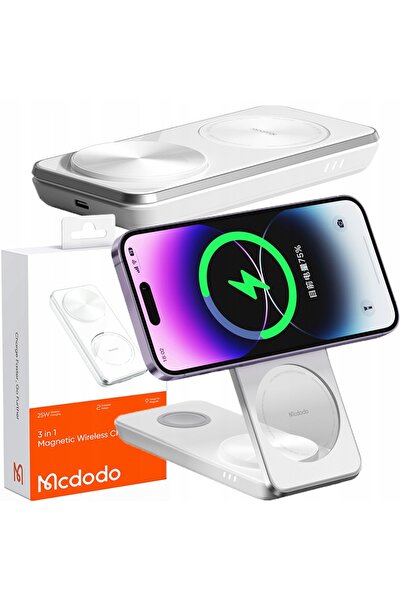 Mcdodo Stație de încărcare inductivă 3-în-1 pentru iPhone, AirPods și ceas 15W