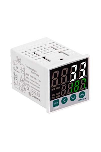 Derko PID Sıcaklık Kontrol Cihazı Termostat Isı Kontrolü TC5-S RÖLE+SSR,48X48