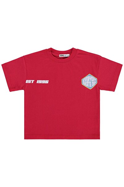 Civil Boys Tricou Everyday Skate pentru copii de 2-5 ani - Roșu