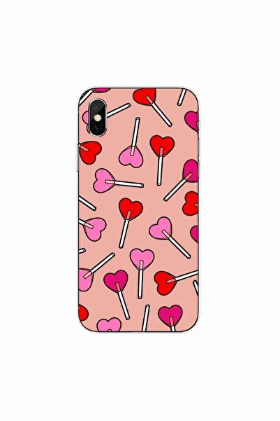OEM Husa compatibila cu Apple iPhone XS Silicon Gel Tpu Model Valentines Hear...