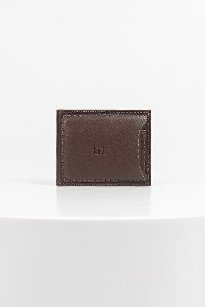 BAYDERİ Porte Extra Card Holder Genuine Leather Men's Wallet Mink