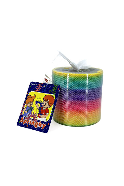 CToys Springky Stres Yayı Slinky Gökkuşağı Renkleri Dekoratif Obje