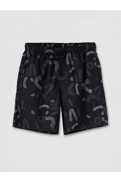 LC Waikiki Trendlucky Men's Short Length Patterned Swim Shorts with Differenc...