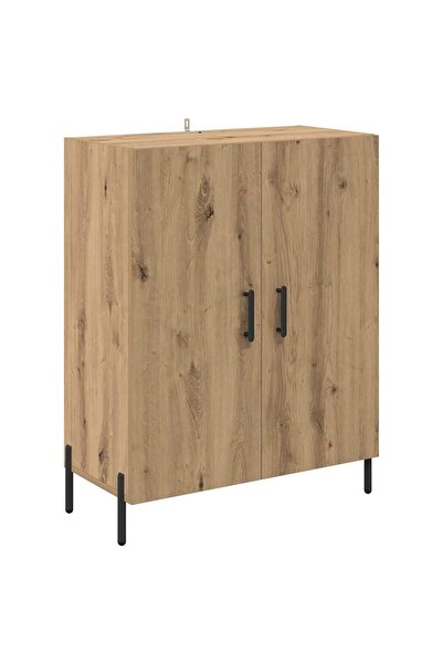 vidaxl Bufet Stejar Artizanal 69,5 x 34 x 90 cm Lemn compozit