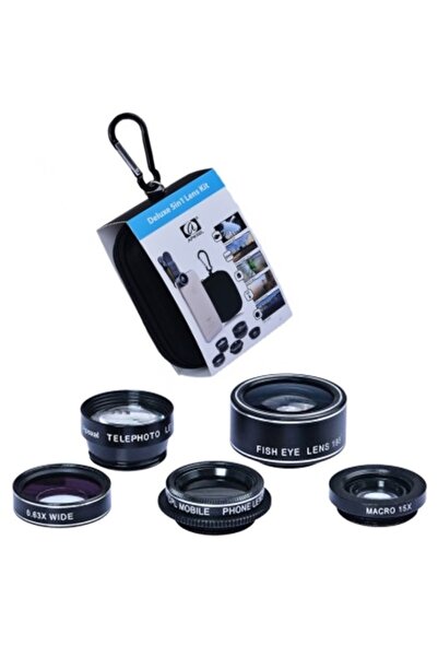 APEXEL APL-DG5 Κιτ Φακών Κινητού 5-σε-1 (Fisheye/Ευρυγώνιος/Μάκρο/Τηλεσκοπικό...