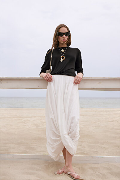 Suud Collection White Royan Shalwar Skirt
