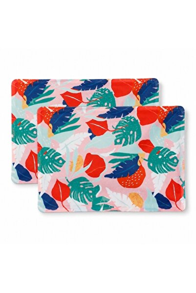 SHOPIENS Set of 2 Soft Gel Cooling Packs Tropical Leaves 18x13cm BPA-Free Reu...