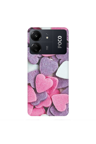 Other Xiaomi Poco C65 Sponge Hearts Transparent Silicone TPU Θήκη