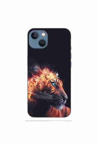 OEM Husa compatibila cu Apple iPhone 13 Silicon Gel Tpu Model Flameborn Tiger