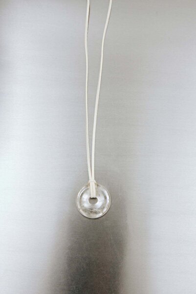 Suud Collection Transparent Glass Clear Necklace