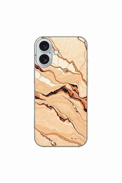 OEM Husa compatibila cu Apple iPhone 16 Silicon Gel Tpu Model Desert Stone Ma...