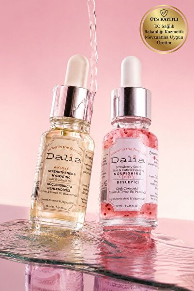Dalia Cosmetics Profesyonel Tırnak Bakım Seti - Tırnak Peelingi & Besleyici T...